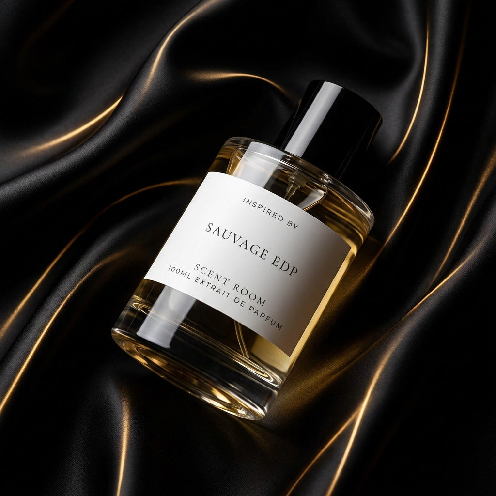 Sauvage EDP by Scent Room, extrait de parfum on black silk